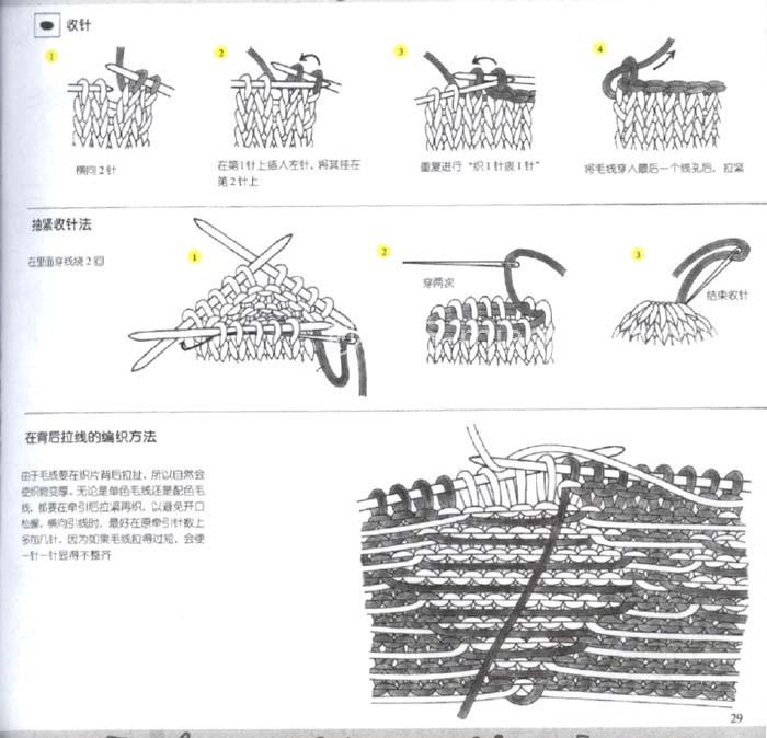 粗厚毛纺感觉的帽子和围巾（图解）