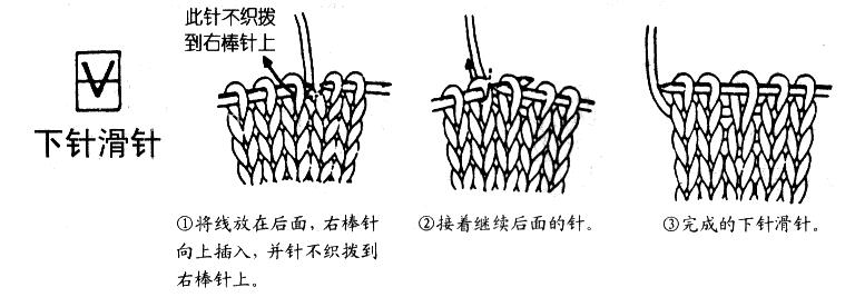 上、下针并针针法编织方法