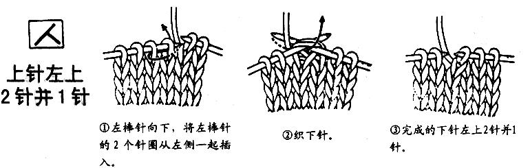 上、下针并针针法编织方法