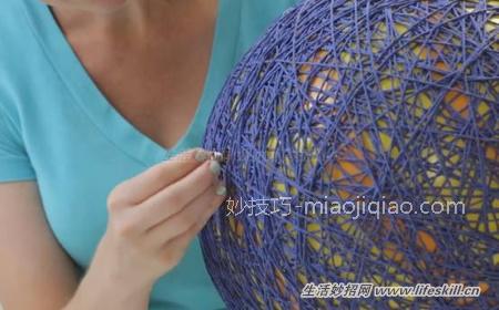 教你DIY这种漂亮的纱线灯罩