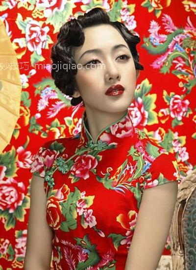 传统新娘旗袍发型图片 尽显东方女性魅力